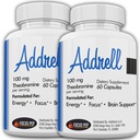 Addrell 2 Pack Energy Pills Estimulantes- Suplemento de estudo Comprimido Alternativo, Suplementos Nootrópicos Naturais e Melhorador Cognitivo Substituto para Elevar Claridade Mental- 120 Cápsulas