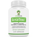 VitaMonk GlycoTraxTM GPLC Garrafa Extra Grande - 120 Cápsulas de Alta Absorção Glicina Propionil-L-Carnitina sem Preenchimentos Artificiais - Propionil L Suplemento Carnitina