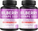 Cápsulas de Bilberry com Bilberry, Sementes de uva, Cenoura, Elderberry e Mais - 120 Cápsulas forr 4 Meses Abastecimento (Pacote de 2)