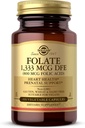 Solgar Folato 1,333 mcg Folato dietético Equivalente (800 mcg Ácido Fólico), 100 Cápsulas Vegetais - Saúde do Coração, Sistema Nervoso Saudável, Suporte Pré-natal - Não-GMO, Vegan, Gluten Free - 100 Servings