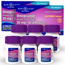 GeriCare Omeprazol Release Atrasado Comprimidos 20mg comprimidos redutores de ácido estomacal para 24 horas Azia Alívio-refluxo ácido medicina para tratar frequentes Azia- anti-alívio ácido Comprimidos 42 contagem (2 embalagem)