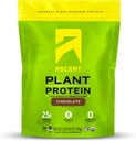 Pó de proteína baseada em plantas de ascensão - proteína Vegan não láctea, Ingredientes Artificiais Zero, Soy & Gluten Free, Sem açúcar adicionado, 4g BCAA, 2g Leucina - Chocolate, 18 Servings