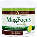 Suzy Cohen MagFocus Treenonato de Magnésio em pó Suplemento dietético 200mg, Nervo saudável, Cognição de Apoio, Energia, Saúde Óssea, Stevia, Sabor de Limão, 60 Servings