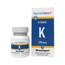 Fonte Superior Vitamina K 100 mcg - Força óssea e suplemento de apoio à saúde - Suplemento de vitamina K ajuda saúde do sangue e absorção de cálcio - 30 comprimidos de dissolução sublingual