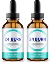 NutraRize (Pack of 2 24 Burn Drops, All-Natural 24Burn Liquid Supplement, Fórmula Nutricional Oficial para apoiar um estilo de vida saudável e ativo, Gotas Reviews (60 Servings)
