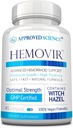 Aprovado Ciência Hemovir - Hemorroid Suporte Suplemento - Bruxa Hazel, Castanha cavalo - 45 Cápsulas - 1 Garrafa - Vegan