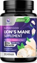 Lions Mane Mushroom Cápsulas 10.000mg - Lion’s Mane Suplemento Cápsulas para memória e foco de suporte, Cérebro, Imune Health Support, Vegan, Engarrafado nos EUA, Lions Mane Mushroom Powder Extract, 120 contagem