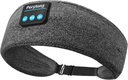 Earbuds de sono sem fio Perytong, Muffs de ouvido ajustável para dormir, banda de cabeça Bluetooth com alto-falantes finos, Auscultadores de sono para treino, Yoga, Viagens, Presente para mulheres e homens