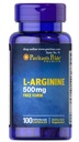 Puritan's Pride L-Arginina 500 mg, Apoio à Saúde do Coração, 100 Contagem