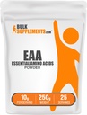 BulkSupplements.com Aminoácidos Essenciais Pó - Suplemento Aminoácidos Essenciais, EAA Pó - Sem sabor e sem glúten, 10g por serviço, 250g (8,8 oz) (Pacote de 1)