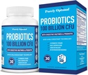 Probióticos Premium puramente ideais (vários tipos) m/Prebióticos orgânicos e Enzimas Digestivas (número de 30 (pacote de 1), 100 bilhões de UFC)