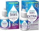 TheraTears Dry Eye Therapy Olho Gotas para Olhos Secos, 1,0 Fl Oz & terapia extra seca Olho Gotas para Olhos Secos, 0,5 fl oz Garrafa, 2 Count(Pacote de 1)