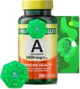 Suplemento de vitamina A 2400 mcg, 250 Softgels com pacote Vitaminas e Minerais exclusivos - A a Z - Guia Melhor Ligth & Spring