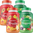 Superalimento 180 Frutas e 180 Cápsulas Veggie - Alimentos inteiros Superalimentos naturais - Manter os níveis de energia, com Aloe Vera - Soy Free (90 Count (Pack of 4)