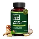 Suplemento de suporte de colesterol com Arjuna, Alho, Guggul, mistura de vigor masculino, e outras ervas e vitaminas, Suporta níveis normais de colesterol, suprimentos de 30 dias, 60 cápsulas