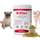 Citrato de potássio K-Plus + Grânulos de cranberry para cães e gatos – Vet-Aprovado ITU e suporte à saúde da bexiga – Ajuda a manter o equilíbrio urinário e função renal – Grânulos fáceis de usar – 60 doses