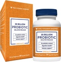 A Vitamina Shoppe Probiótico Release Atrasado 30 bilhões - com 10 probiótico Strains para apoiar Digestivo, Imune & Vaginal Saúde ou Levedura Desbalance - prateleira estável (30 bonés vegetarianos)