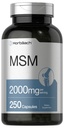 Horbäach HSH Suplemento Cápsulas □ 2000mg □ 250 Contagem □ Não-GMO e Fórmula Glúten Livre □ Metilsulfonilmetano