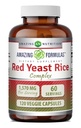 Fórmulas surpreendentes Red Yeast Rice Complex 1570 Mg Per Serving 120 Cápsulas Veggie com Ácido Alfa Lipóico, CoQ10, Extrato de cardo de leite, Made in USA
