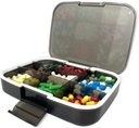 Organizador de comprimidos grande, 7.7x5.7" caixa de vitamina de viagem Lightproof 9 compartimentos portáteis casos de comprimido Suplementos Dispenser prova de umidade Pill Holder Medicine Container
