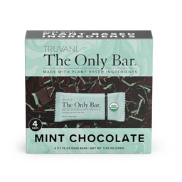 Truvani planta baseado snack Bares de chocolate 4 pacote de hortelã , 7g proteína , USDA orgânico e Vegan , , O único bar, leite, soja e glúten grátis ,
