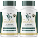(Official 2 Pack) Tropislim, Tropislim All Natural Caribbean Flush, Suplemento de perda de peso, Tropislim Slimming Cápsulas para Mulheres, Estilo de vida saudável + Fisique Leaner, Comentários Tropicais (120 Cápsulas)