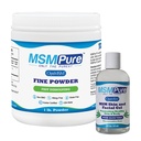 KALA SAÚDE MSMPure HSH Fine Powder 1lb e HSH Gel com pacote orgânico Aloe 8 oz