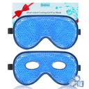 Máscara de olho de refrigeração BeeVines, 2 pacote XL Jumbo tamanho Freezer Gel Eye Máscaras para Puffy Eyes Face, Máscara de olho de gelo, Compressão fria e quente, Pacote de gelo congelado para pós-cirurgia do olho e alergias (azul marinho)