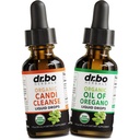 Candi Cleanse & Orégano Oil Drops - Óleo Orgânico de Orégano Drops Liquid & Black Walnut Wormwood - Complexo de equilíbrio extra força overgrowth, Natural Oral Gut Cleanser Detox Saúde Suplementos 1 oz