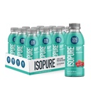Isopure Zero Carb 32g proteína clara pronta para beber, isolado de proteína de soro de leite, framboesa azul, pacote 12 (embalando Vary maio)