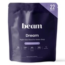 Beam Dream Sleep Powder, L-Theanina, Apigenin, Reishi e Magnésio, Terceiro partido testado Natural Sono Aid & Sleep Supplement for Deep Sleep, Relaxation and Recovery, Natural Sleep Support, 22 Servings