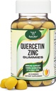 Quercetin Gummies with Zinc (100mg de Quercetin e 91% de Zinc diário por serviço) 60 Mango Flavored Mastigable Immune Support Gummies for Adults and Kids (Non-GMO and Gluten Free) by Double Wood