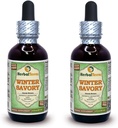 Inverno Savory (Satureja Montana) Glicerita, Folhas Orgânicas Secas Extrato Líquido Álcool-FREE (Nome da marca: HerbalTerra, Proudly made in USA) 2x2 fl.oz (2x60 ml)