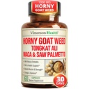 HornyGoatWeed para homens (1000mg por serviço) – Suplemento masculino de reforço w/ Maca Root, Tongkat Ali, Saw Palmetto, Panax Ginseng, Tribulus Terrestris & L-Arginine para energia, unidade e força