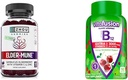 ZHOU Nutrition Elderberry Gummies Imune Support Bundle with Vitafusion Vitamina B12 Gummies Energy Metabolismo Support, 60 e 90 Contagem