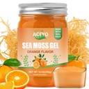 ACEYO (12 OZ) Sea Moss Gel Orgânico Raw Vegan Laranja saborosa Irish Seamoss 102 Vitaminas e minerais Selvagem Colheita Não-GMO Imune defesa reforço tireóide Digestive Support
