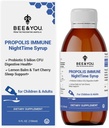 Bee and You Propolis Nighttime Syrup com Probiótico, Vitamina C e Elderberry - Fórmula Gentil para Adultos e Crianças, 5 Fl Oz