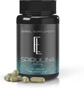 Cápsulas de espirulina viva encantada - 90 x 500 mg, Superalimento de alta potência com base em plantas, Suplementos, Não-GMO Celulose vegetal Vegan Cápsulas amigáveis
