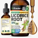 BIO KRAUTER Alcaçuz Root Tintura - Alcaçuz Raiz Extrato para suporte digestivo - Álcool e Açúcar Grátis - Vegan Drops 2 Fl.Oz.