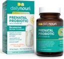 Nouri Pré-Natal Saúde Probiótico e Cápsulas Ómega, Probióticos Pré-Natal para Mulheres, Digestão de Aids e Absorção Nutriente para Mãe & Bebê, Tome diariamente - 30 dias de fornecimento