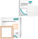 Dimora Dressing de ferida hidrocolóide 10 Pack 0.3mm + Vestido de espuma de silicone com adesivo de borda 6"x6" 10 Pack