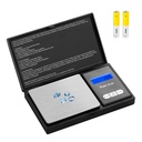 Escala de Gram de bolso digital de peso inteligente, 200g x 0,01g, Jóias, Alimentos, Escala de Medicina, Bateria Incluída