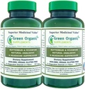Suplementos Orgânicos Verdes Butterbur, Feverfew, Analgésico, Analgésico, & Supressor de dor de cabeça, 90 VCaps, Alta Absorvível, Não-GMO, Sem Glúten (Pacote de 2)
