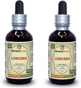 Lonicera (Lonicera Japonica) Tintura, Flores Secas Extrato Líquido (Nome da marca: HerbalTerra, produzida orgulhosamente nos EUA) 2x2 fl.oz (2x60 ml)
