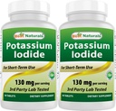 Iodeto de potássio 130 mg por serviço - Suplemento dietético, 90 comprimidos (2)