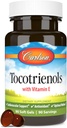 Carlson - Tocotrienols, 40 mg, com vitamina E de origem natural, Gama, Alfa, Delta, Beta, Fonte sustentável, 90 Softgels