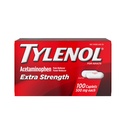 Pílulas de alívio da dor extra da força do tilenol, acetaminofeno 500mg Caplets, remédio redutor da dor e da febre para dor de cabeça, dor nas costas, dor de dente e artrite menor, 100 conta garrafa