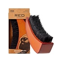 RED by Kiss Beard Brush com 100% natural javali Bristles para homens, escova de madeira Premium, bigodes Barbear Barbear Comb, Tame e suave cabelo facial (forma de lua)