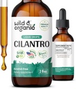 Selvagens & Orgânicas Colantro Drops - Detox Cleanse com Suplemento de Colantro Líquido - Coriander Leaf Extract Tintura - Vegan, Açúcar & Álcool - 2 fl oz