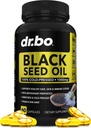 Black Seed Oil Cápsulas Vegan - Puro frio prensado Black Seed Oil Nigella Sativa Cumin para a saúde da pele e do cabelo, 500mg, 1000mg Por 2 Cápsulas servindo Blackseed Cápsulas líquidas Halal - 60 Softgels comprimidos